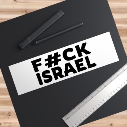 F#CK ISRAEL Decal Black & White - Image 2