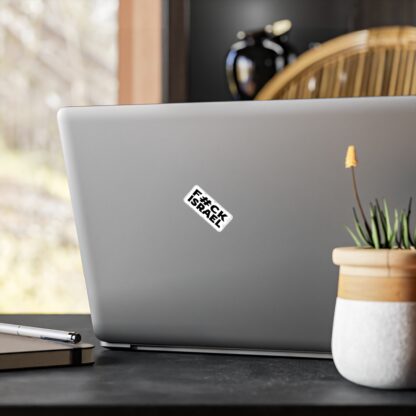 F#CK ISRAEL vinyl kiss-cut sticker Black & White - Image 4