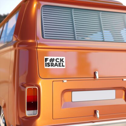 F#CK ISRAEL Decal Black & White - Image 3
